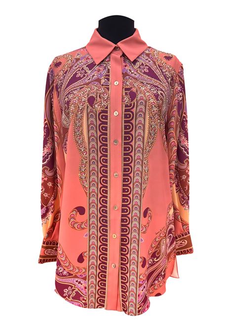 Multicoloured patterned shirt with appliqués GAI MATTIOLO | shirts | LV0548UNICA